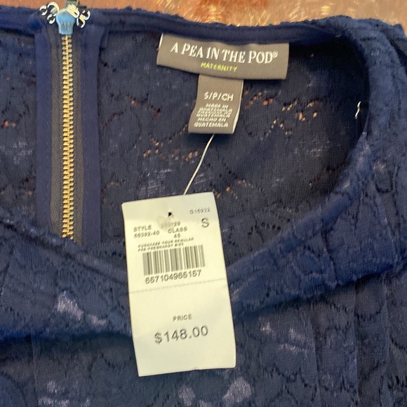 A Pea in the Pod Sleeveless Maternity Navy Blue Dress - Picture 8 of 12